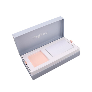 Caja de embalaje de productos para el cuidado de la piel boutique de plata caliente blanca